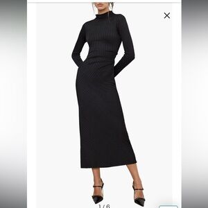 Good American Black Long Sleeve Dress